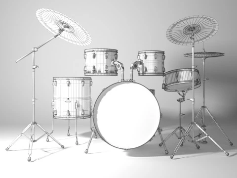 Conjunto de bater&iacute;a Modelo 3D