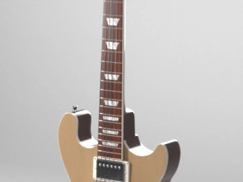 Gibson Les Paul &Ccedil;ift Kesit 3D Model