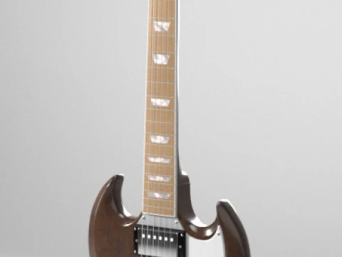 ギブソンソリッドギター 3Dモデル