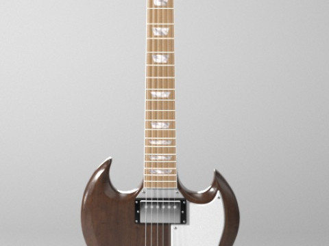 Chitarra Gibson solida Modello 3D