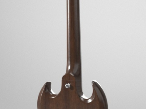 Chitarra Gibson solida Modello 3D
