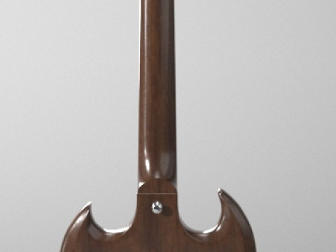 Chitarra Gibson solida Modello 3D