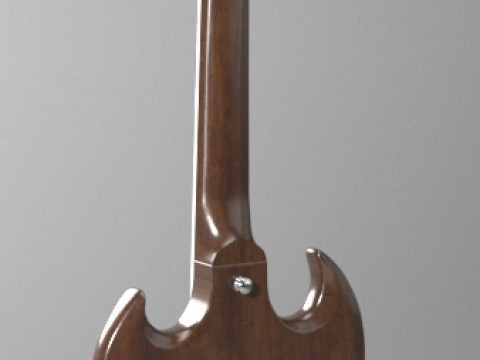 Chitarra Gibson solida Modello 3D