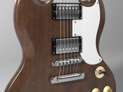 Gibson Solid Guitar 3D Model