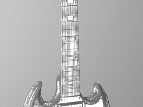 Chitarra Gibson solida Modello 3D