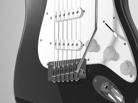 Гітара Fender Stratocaster 3D Модель
