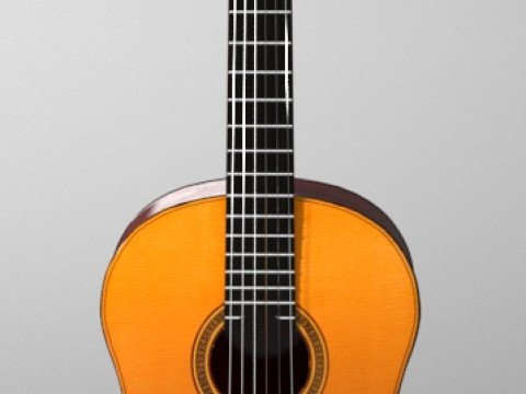 Guitarra desconectada Modelo 3D