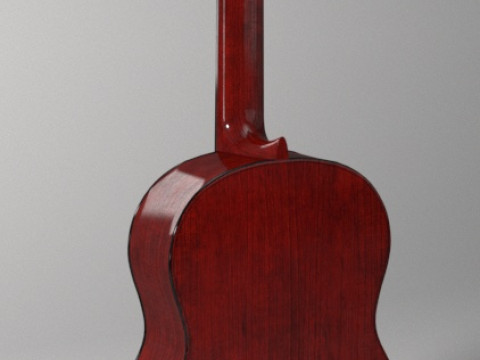 Guitarra desconectada Modelo 3D
