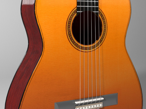 Guitarra desconectada Modelo 3D