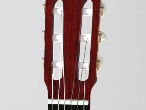 Guitarra desconectada Modelo 3D