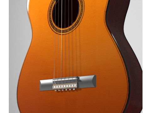 Guitarra desconectada Modelo 3D