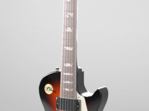 기타 깁슨 레스폴 01 3D 모델