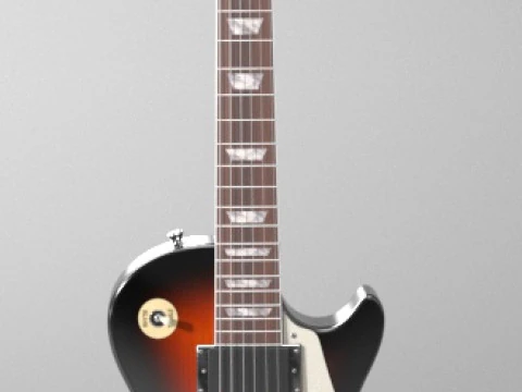 Guitar Gybson Les Paul 01 3D Model