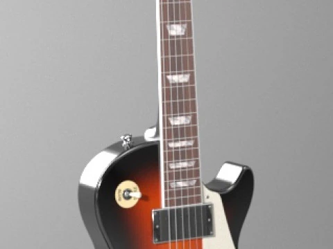 Guitar Gybson Les Paul 01 3D Model