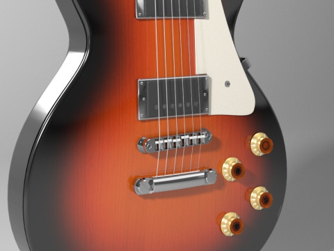 Guitarra Gibson Les Paul 01 Modelo 3D