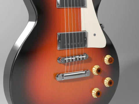 Guitar Gybson Les Paul 01 3D Model