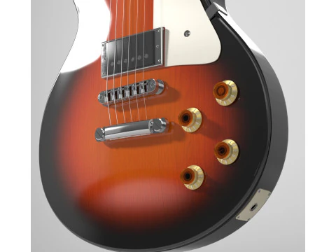 Guitar Gybson Les Paul 01 3D Model