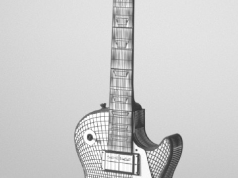 Guitarra Gibson Les Paul 01 Modelo 3D