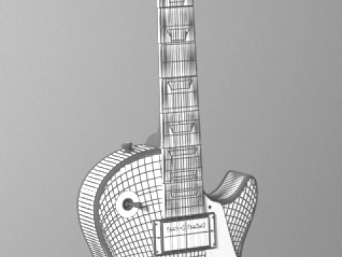 Guitar Gybson Les Paul 01 3D Model