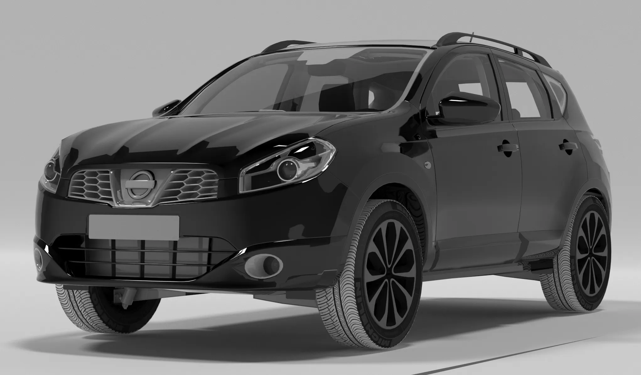 Nissan Qashqai 3D Model .c4d .max .obj .3ds .fbx .stl .blend 