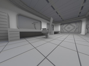 3d sci-fi room fly-through model Modelo 3D