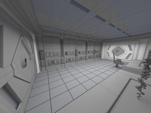 3d sci-fi room fly-through model Modelo 3D