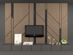 tv wall Modèle 3D