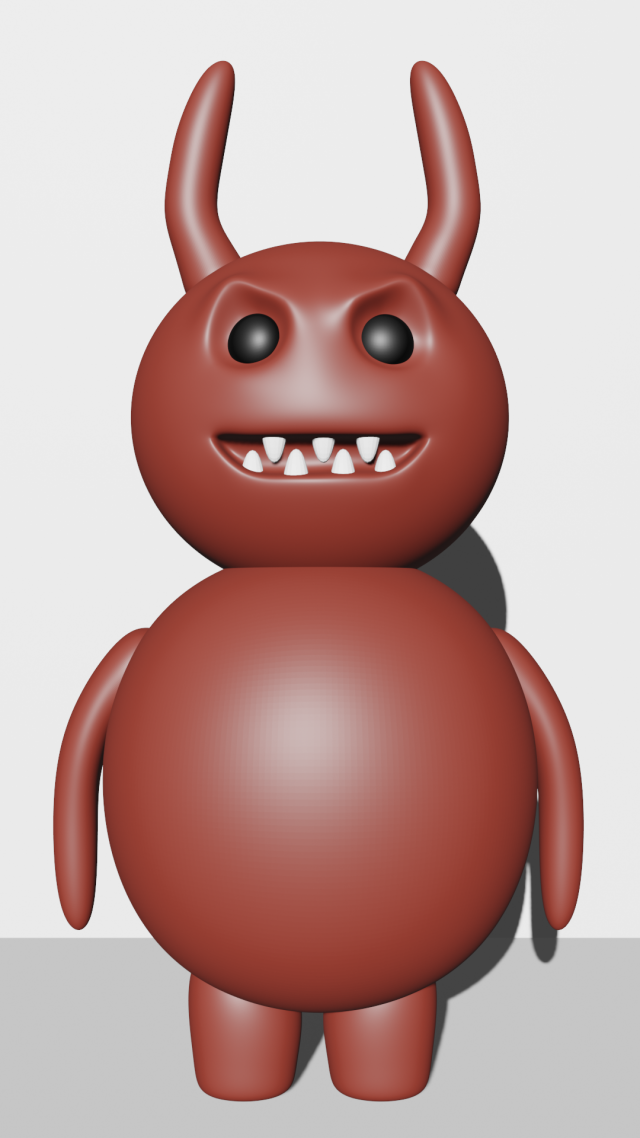 cartoon devil 3D Модель .c4d .max .obj .3ds .fbx .stl .blend 