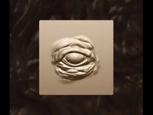 Conjunto de pinc&eacute;is VDM para escultura org&acirc;nica de olhos e tumores de monstros ou mutantes para Zbrush Modelo 3D