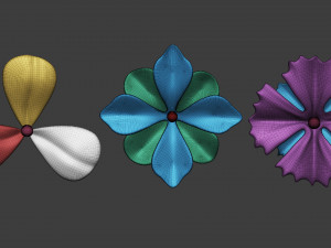 25 Decorative and heraldic flower heads Insert Multi Mesh brush set IMM for Zbrush 3D Model