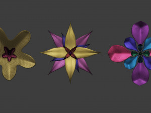 25 Decorative and heraldic flower heads Insert Multi Mesh brush set IMM for Zbrush 3D Model