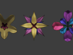 25 Decorative and heraldic flower heads Insert Multi Mesh brush set IMM for Zbrush 3D Model
