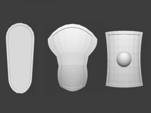 30 Low-poly medieval fantasy shield base mesh shapes IMM and 5 strap shapes zbrush set and fbx obj 3D Model