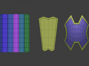 30 Low-poly medieval fantasy shield base mesh shapes IMM and 5 strap shapes zbrush set and fbx obj 3D Model