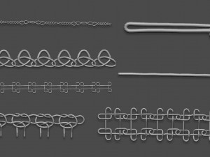 20 Low poly knot nodes base mesh IMM curve IMM brush set for Zbrush FBX and OBJ files Modello 3D