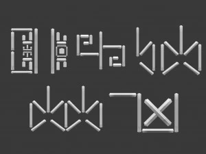 70 Low poly stitch sewing seams ornament IMM and IMM curve brushes for Zbrush 3D Model