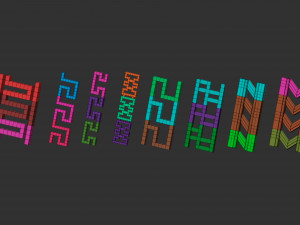 80 low poly carved mouldings shapes IMM curve IMM brush set for Zbrush fbx and obj files 3D-Modell