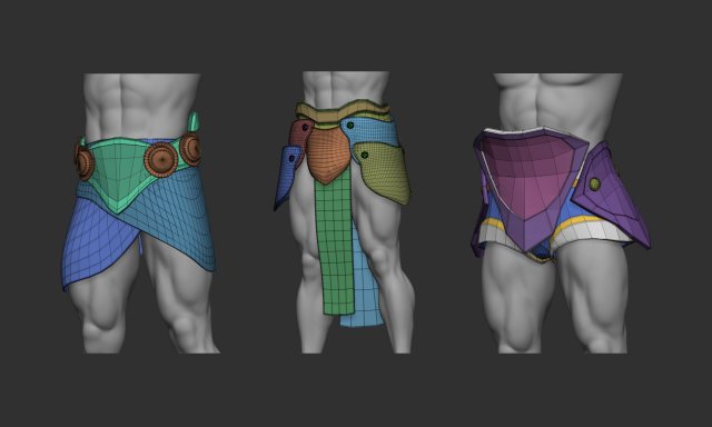 Loincloth Medieval underwear - 3D Model, Blender, OBJ