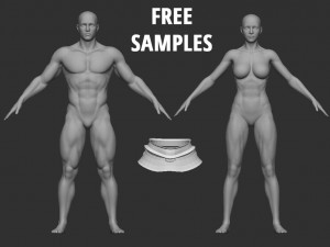 20 Low-poly medieval fantasy waist armor base mesh IMM brush set for Zbrush FBX and OBJ files Modelo 3D