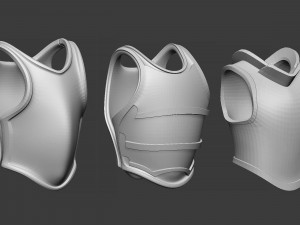 20 Low-poly medieval fantasy body armor base mesh shapes IMM zbrush set and fbx obj files Modèle 3D