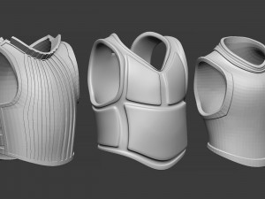 20 Low-poly medieval fantasy body armor base mesh shapes IMM zbrush set and fbx obj files Modèle 3D