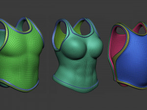 20 Low-poly medieval fantasy body armor base mesh shapes IMM zbrush set and fbx obj files Modèle 3D