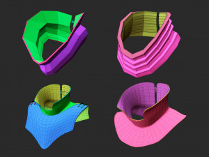 25 Low-poly medieval fantasy neck armor gorget base mesh IMM brush set for Zbrush FBX and OBJ 3Dモデル