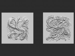Free 10 roots texture or monster skin vdm brush set for Zbrush 3D 모델