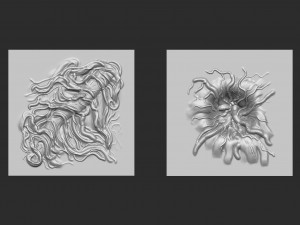 Free 10 roots texture or monster skin vdm brush set for Zbrush 3D 모델