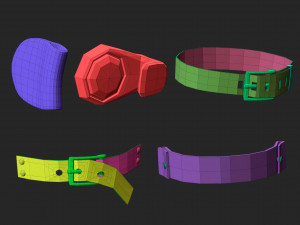 65 Low poly shoe footwear base mesh and parts IMM brush set for Zbrush Fbx and OBJ files 3D Model