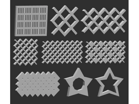 100 bentuk jaring dasar geometris primitif poli rendah imm Zbrush mengatur file obj dan fbx Model 3D