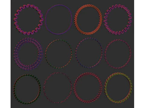 100 bentuk jaring dasar geometris primitif poli rendah imm Zbrush mengatur file obj dan fbx Model 3D