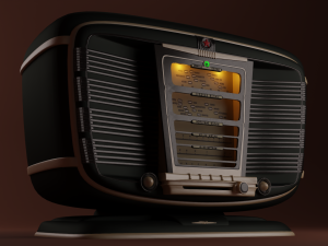 old soviet retro radiostation zvezda-54 3D Model