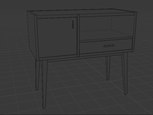 Ultimate old wood furniture set low-poly 3Dモデル
